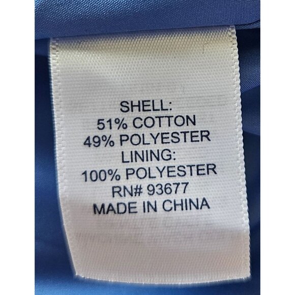 St. Johns Bay NWOT Woman SZ M Gingham Check Jacket Double Breasted Lined Preppy - Picture 7 of 9